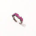 European and American fashion copper accessories, exquisite shining rectangle diamond irregular arrangement opening C-ring