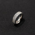 Fashion titanium steel jewelry, exquisite shining three rows of non-fading rings, the same index finger ring for men and women