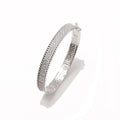 European and American fashion micro-inlaid zircon jewelry lucky shine wide version three rows of diamond-encrusted gypsy star bead edge bracelet