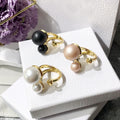 Size bead open ** fork glossy ring
