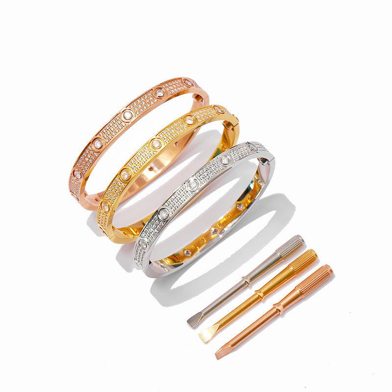 Titanium steel bracelet love men's and women's bracelets