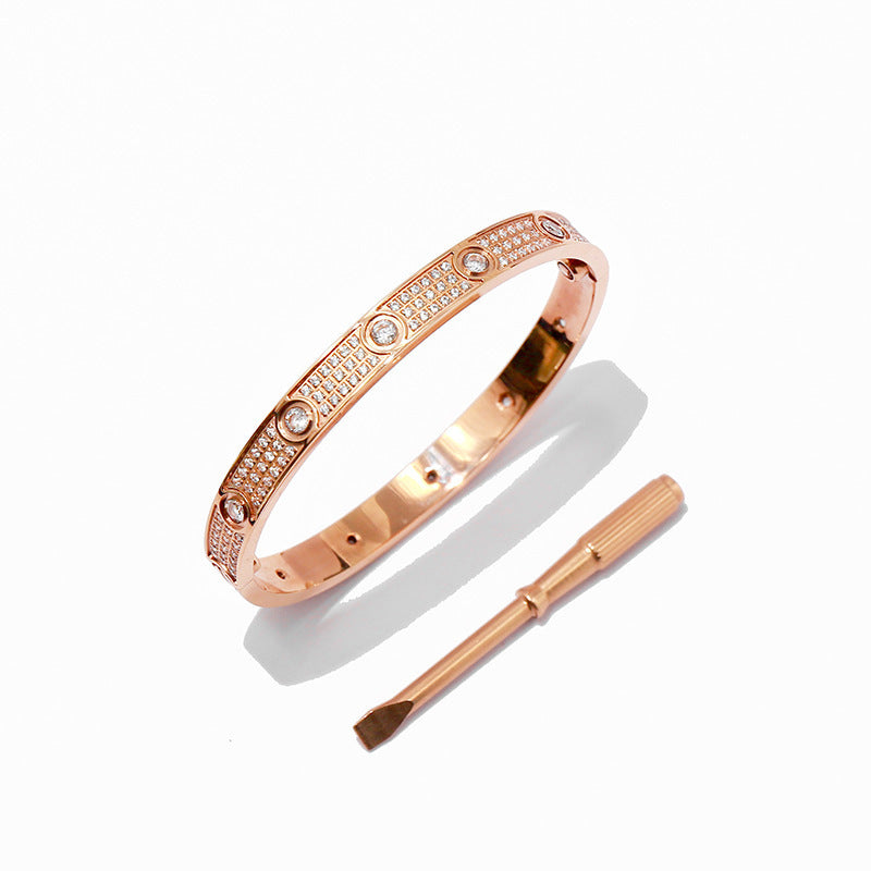 Titanium steel bracelet love men's and women's bracelets