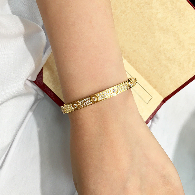 Titanium steel bracelet love men's and women's bracelets