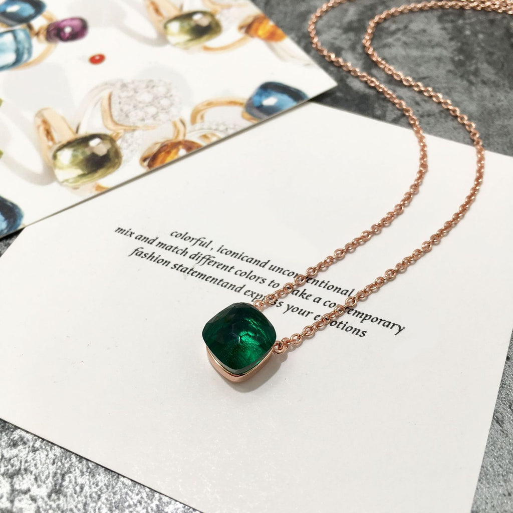 Crystal Simple Gem Wind Clavicle Necklace