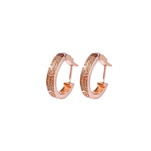 Classic earrings women's exquisite luxury full diamond ear buckles