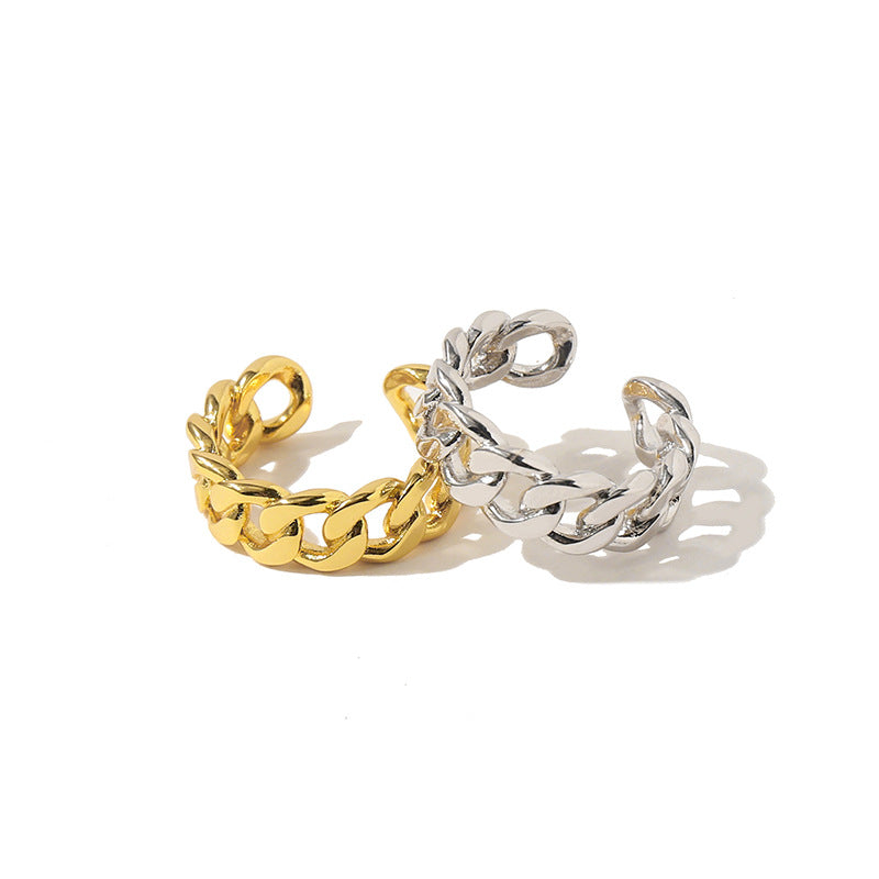 European and American fashion copper accessories are in stock, European and American retro chain twist open joint ring