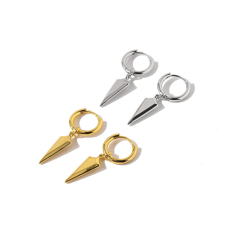 Inverted triangle metal earrings stud earrings women's jewelry