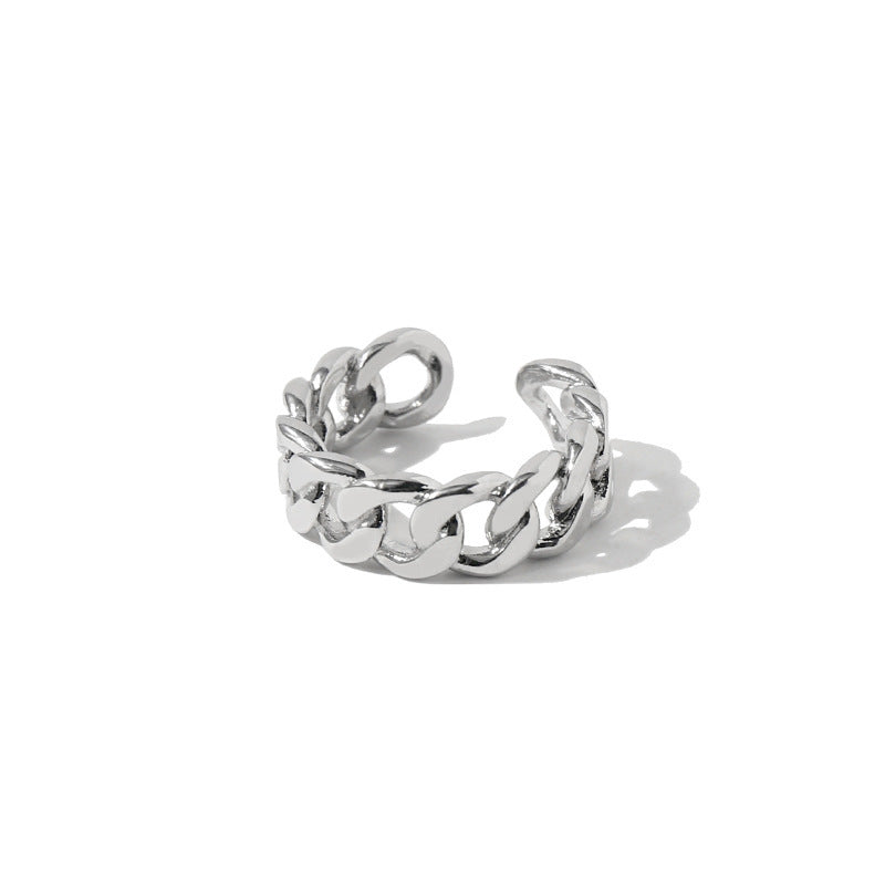 European and American fashion copper accessories are in stock, European and American retro chain twist open joint ring