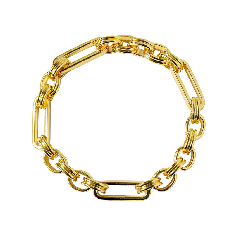 European and American exaggerated atmosphere interlocking metal chain set combination trend hip hop punk street auction accessories wholesale