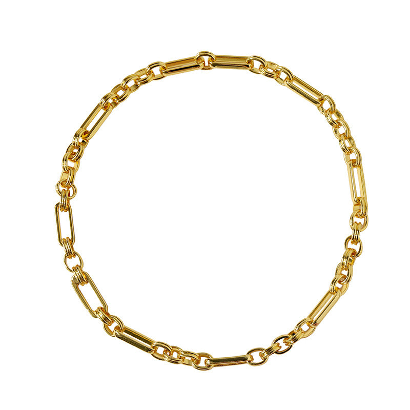 European and American exaggerated atmosphere interlocking metal chain set combination trend hip hop punk street auction accessories wholesale