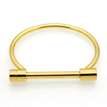 European personality tide explosion titanium steel horseshoe vacuum plated gold bracelet D word horseshoe buckle stainless steel bracelet street shot mixed batch