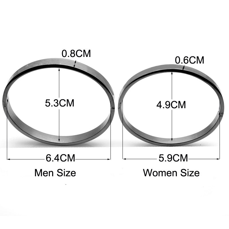 Titanium Steel Diamond Rose Gold Couple Bracelet Titanium Steel Men's and Women's Valentine's Day Bracelet
