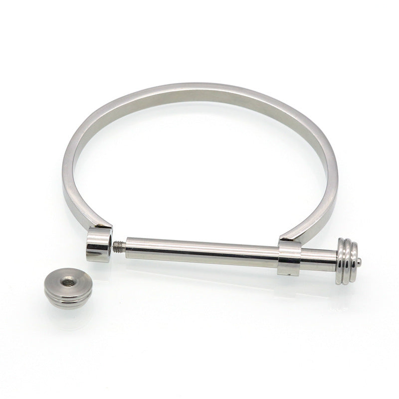 Accessories, Horseshoe Dumbbell Shackle Bracelet, Titanium Steel Semicircular D-Shaped Barbell Shackle Screw Men's and Women's Bracelet