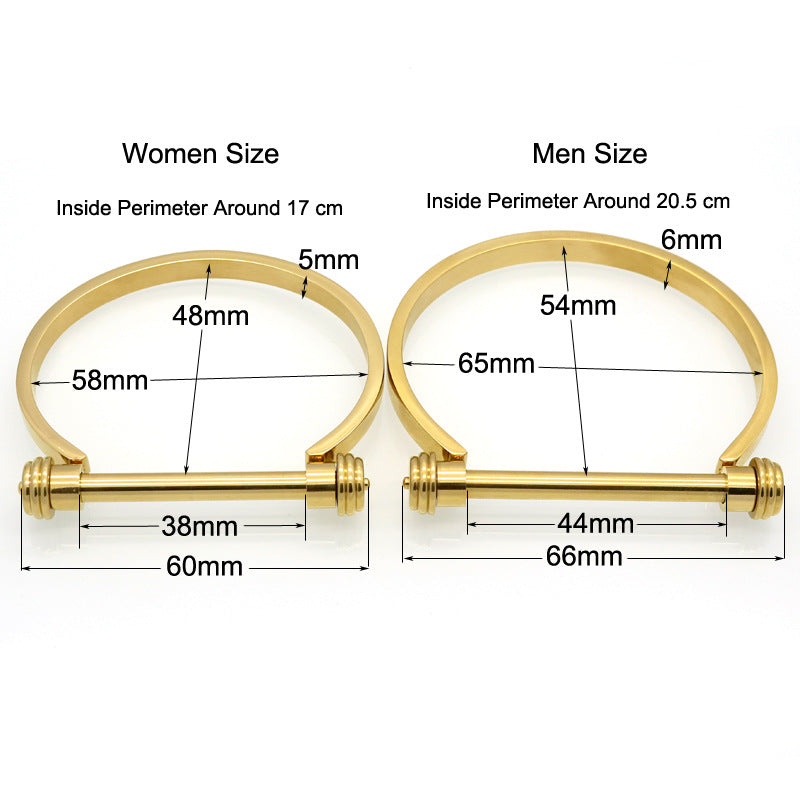 Accessories, Horseshoe Dumbbell Shackle Bracelet, Titanium Steel Semicircular D-Shaped Barbell Shackle Screw Men's and Women's Bracelet