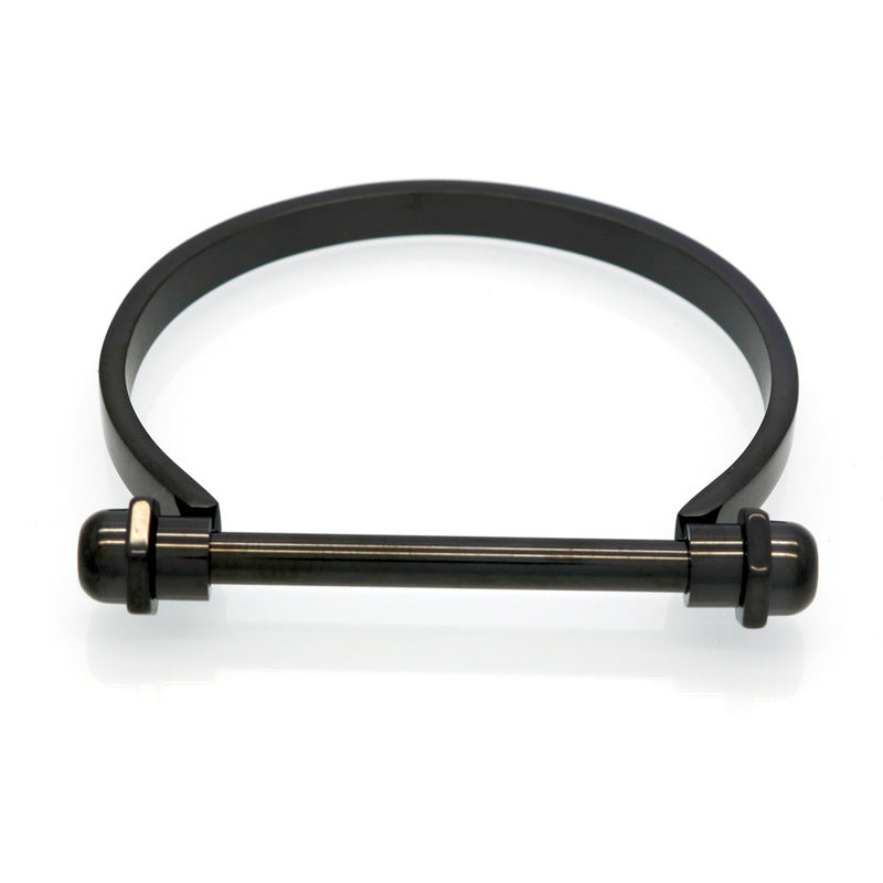 Horseshoe Dumbbell Shackle Bracelet Titanium Steel Semicircular D-Shaped Barbell Shackle Screw Men's and Women's Bracelet