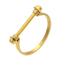 Horseshoe Dumbbell Shackle Bracelet Titanium Steel Semicircular D-Shaped Barbell Shackle Screw Men's and Women's Bracelet