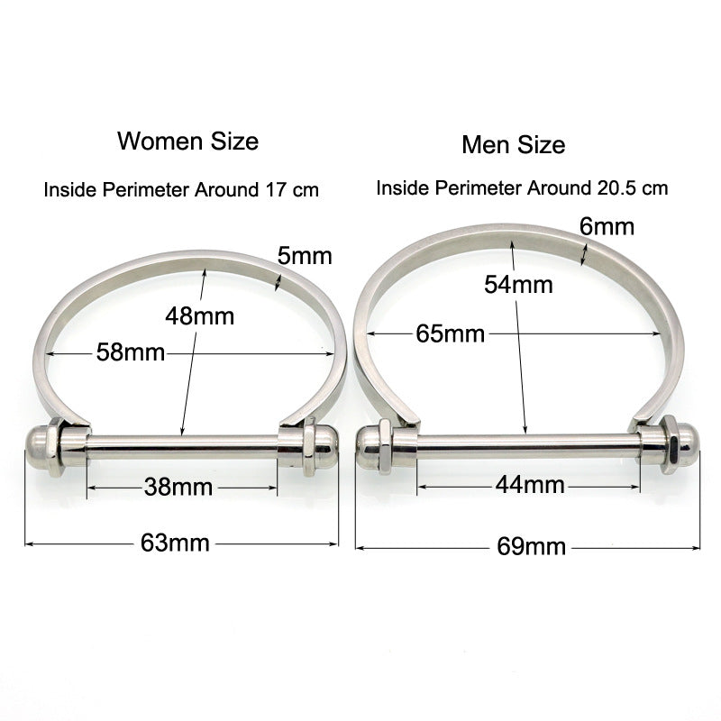 Horseshoe Dumbbell Shackle Bracelet Titanium Steel Semicircular D-Shaped Barbell Shackle Screw Men's and Women's Bracelet