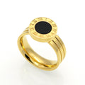 Roman numerals round shell agate ring party queen index finger ring super socialite style