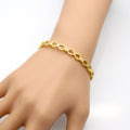 New simple and fashionable stainless steel diamond-encrusted hollow 8-character bracelet