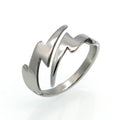 Personalized Lightning Open Ring Fashion Minimalist Style Classic Simple Versatile Jewelry Daily Wear Party Accessory Perfect Gift for Girlfriends Women Jewelry Enthusiasts Trendy Accessory