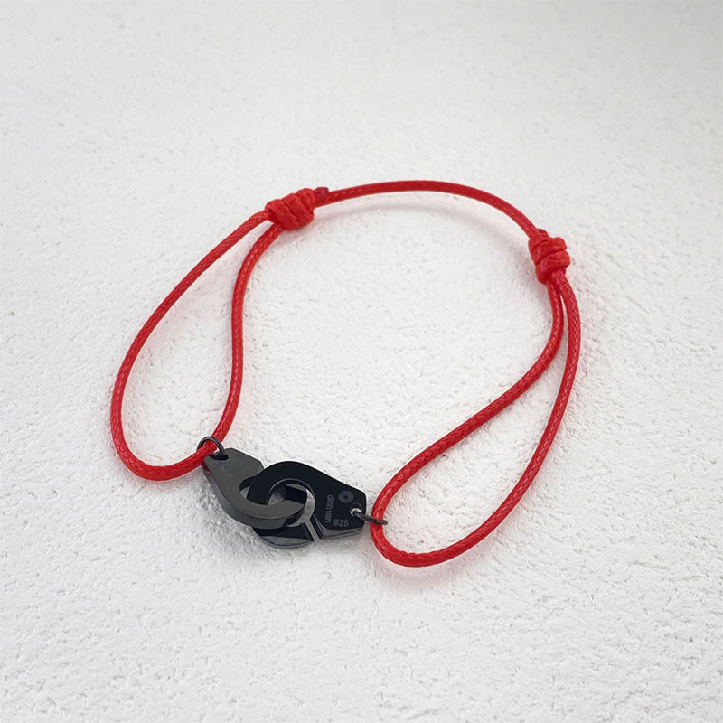 Non-fading jewelry versatile adjustable wax rope handcuffs hand rope transfer red bracelet men's and women's models
