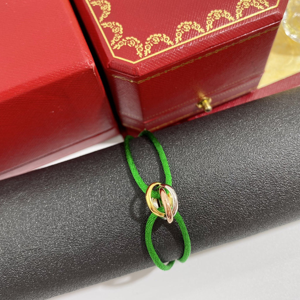 Three-ring colored hand rope New Year's gift couple lucky red bracelet for male girlfriend