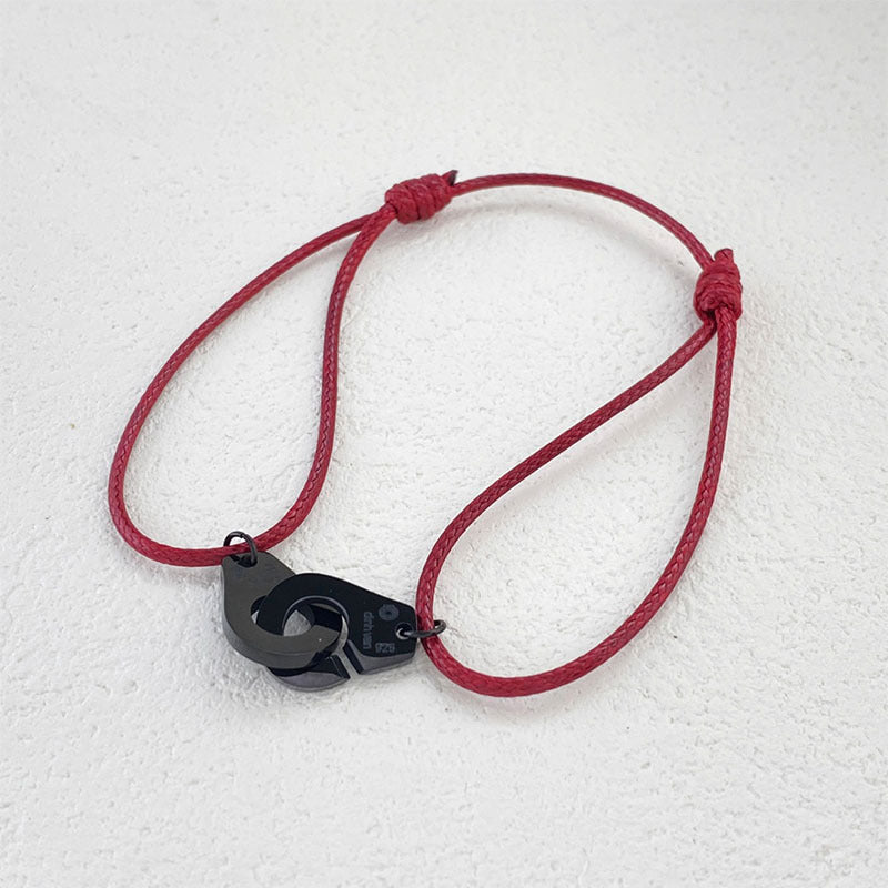 Non-fading jewelry versatile adjustable wax rope handcuffs hand rope transfer red bracelet men's and women's models