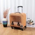 Fuji knitted cat bag pull-out box portable pet travel box cat litter car travel air box creative hand-held cat cage