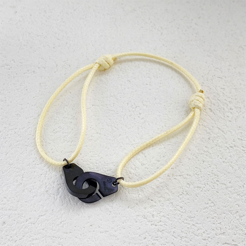 Non-fading jewelry versatile adjustable wax rope handcuffs hand rope transfer red bracelet men's and women's models