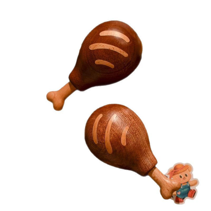 Chicken leg solid wood open bottle wood tool woodworking beer bottle starter magnetic suction household refrigerator personality tabletop pendant open bottle