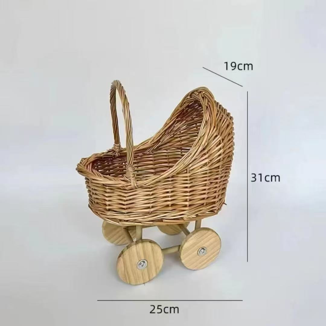 Baby basket shape trolley willow collection basket pet nest flower basket photography props gift