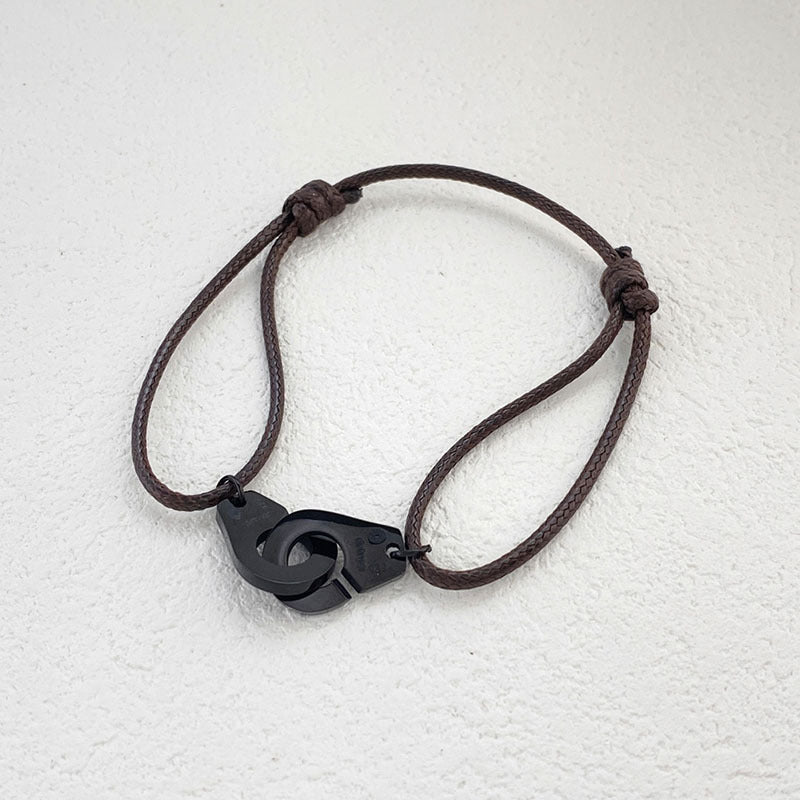 Non-fading jewelry versatile adjustable wax rope handcuffs hand rope transfer red bracelet men's and women's models