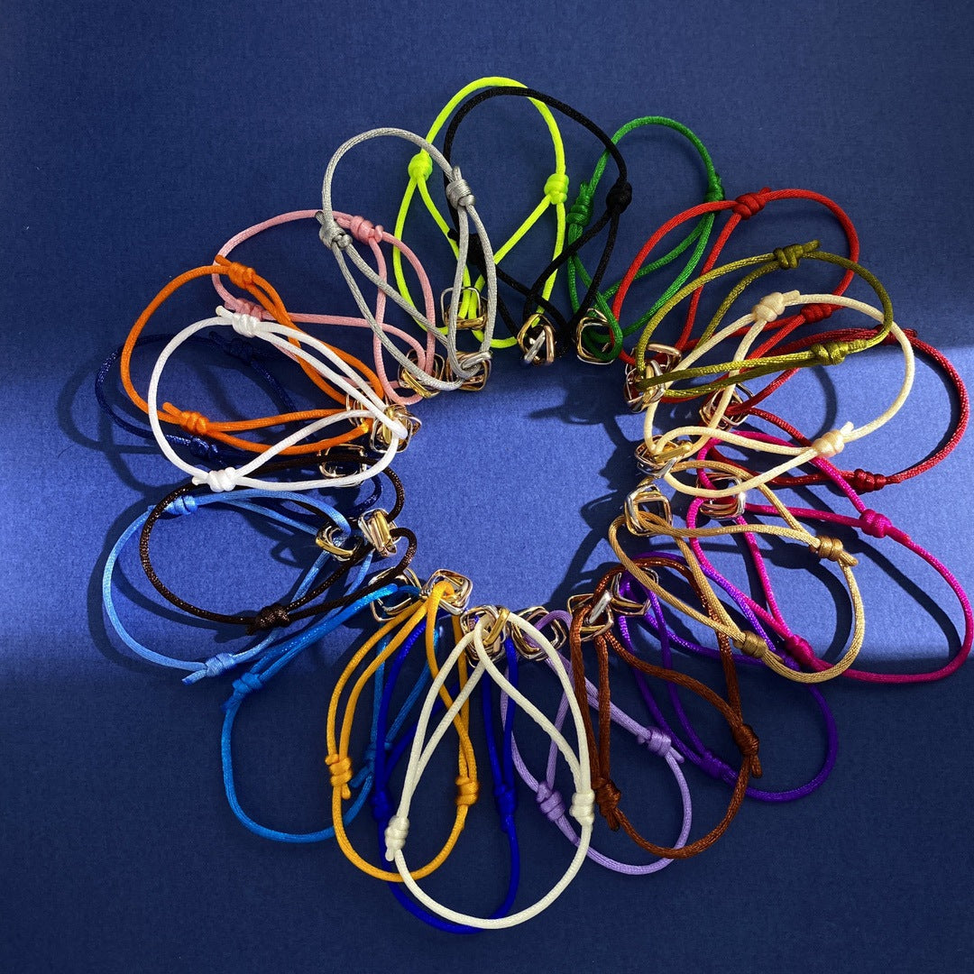 Three-ring colored hand rope New Year's gift couple lucky red bracelet for male girlfriend