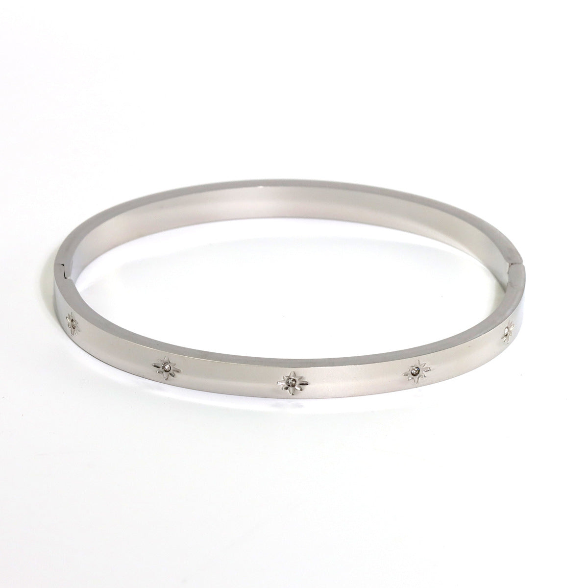 INS fashion plated 18K gold stainless steel heart-shaped four-leaf clover hexagram bracelet bracelet, suitable for women's daily wear