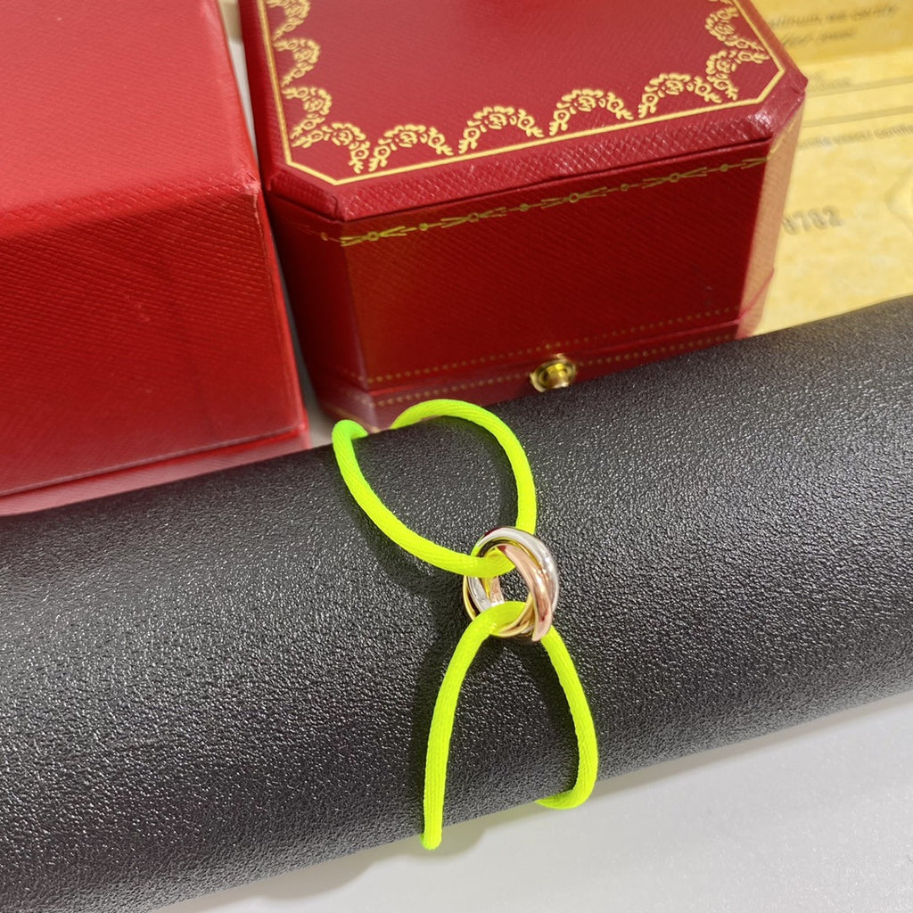 Three-ring colored hand rope New Year's gift couple lucky red bracelet for male girlfriend