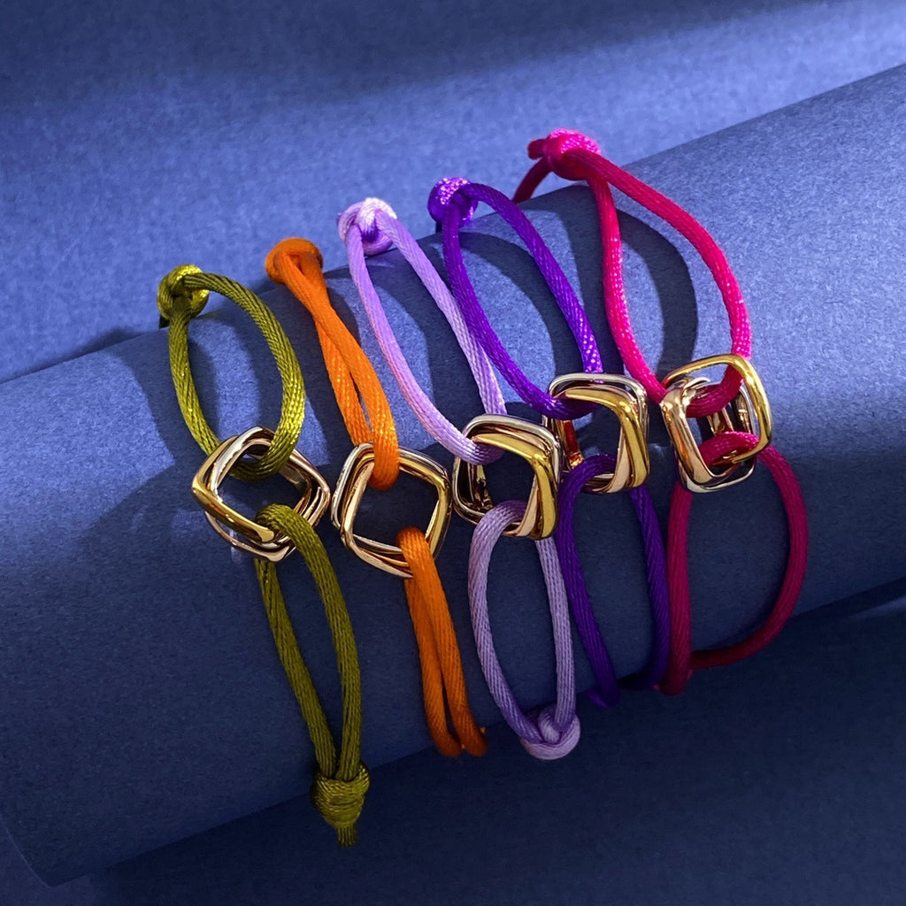 Three-ring colored hand rope New Year's gift couple lucky red bracelet for male girlfriend