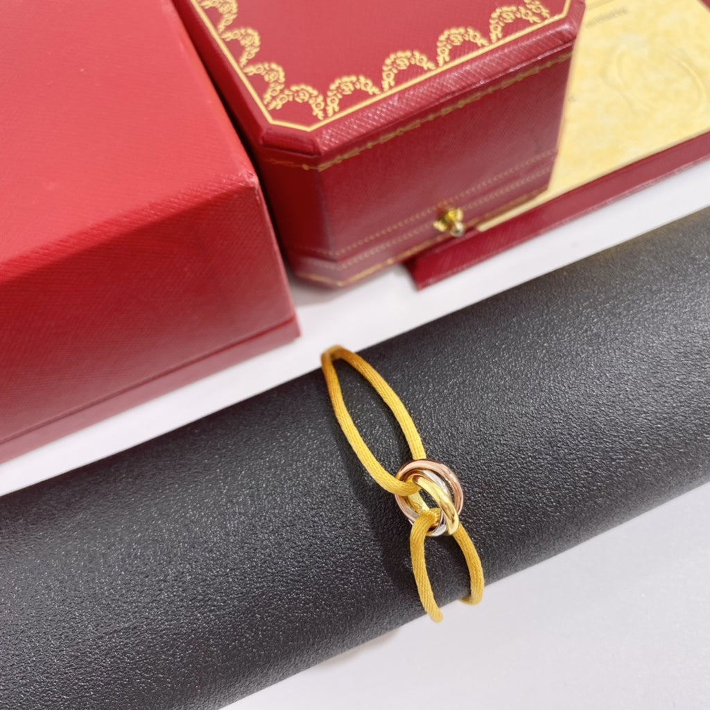 Three-ring colored hand rope New Year's gift couple lucky red bracelet for male girlfriend