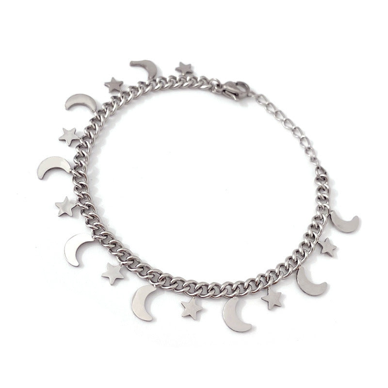 Star Moon Bracelet Versatile Bracelet Two-color Metal Creative Jewelry
