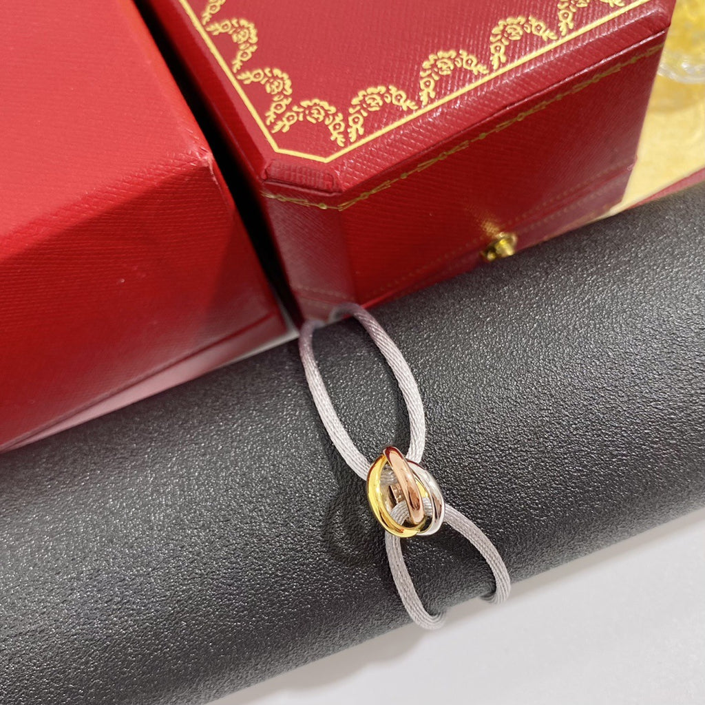 Three-ring colored hand rope New Year's gift couple lucky red bracelet for male girlfriend