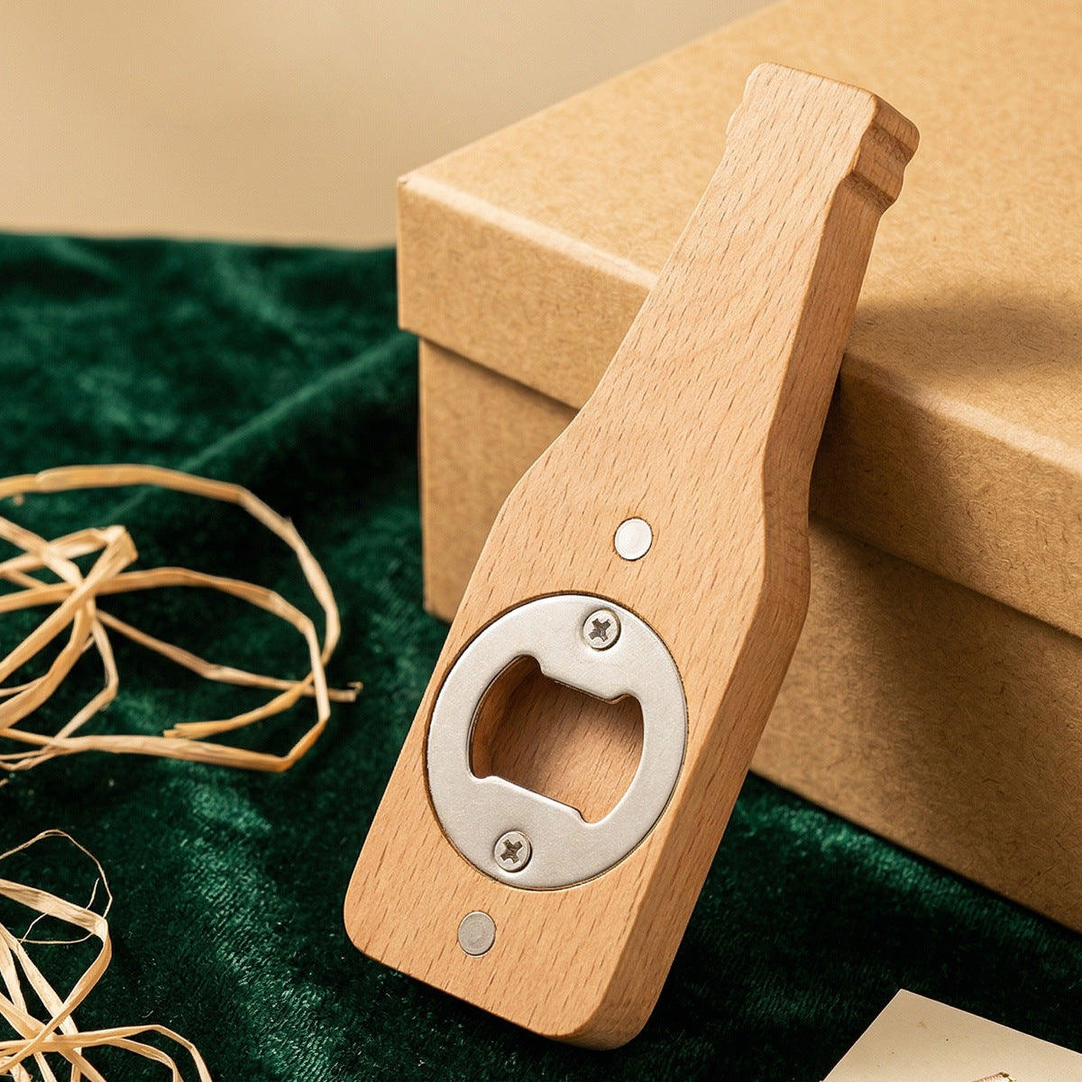 Beer bottle opener beech bottle start-up restaurant restaurant tavern bottle opener with magnetically absorbing refrigerator sticker