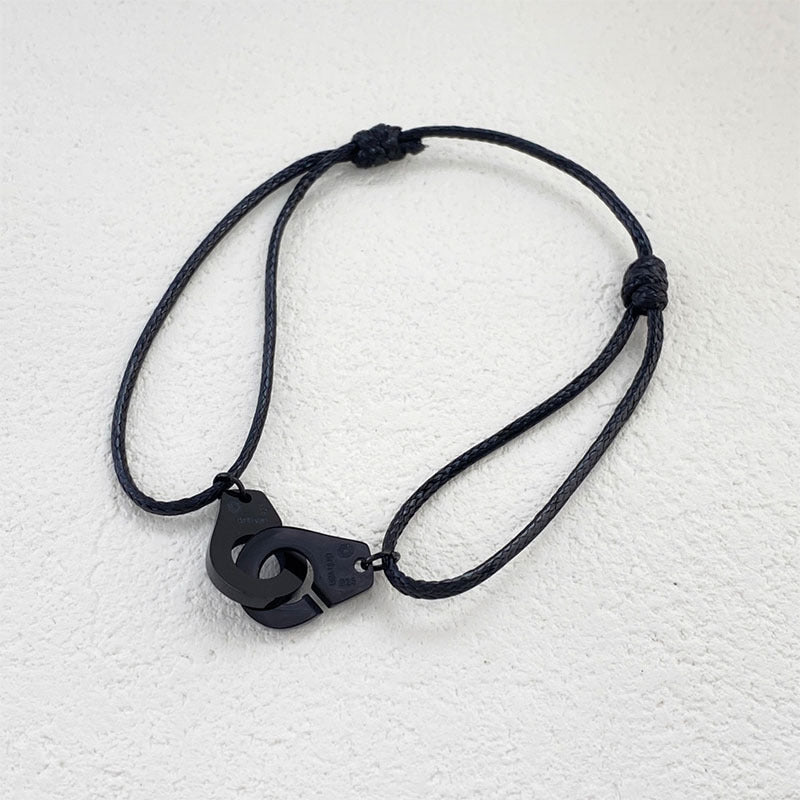 Non-fading jewelry versatile adjustable wax rope handcuffs hand rope transfer red bracelet men's and women's models